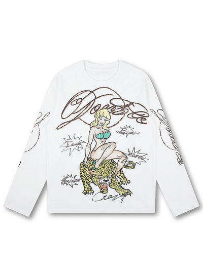 Pin-up Leopardo Manga Larga-643