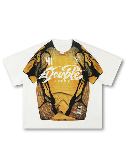 Camiseta de punto boxy Bling Graphic-582