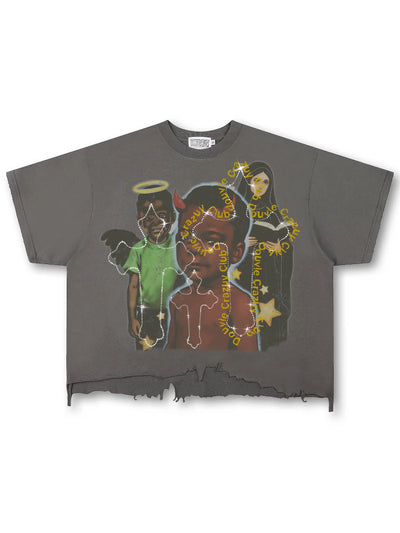 Camiseta Bling Mural Ángel Diablo-594