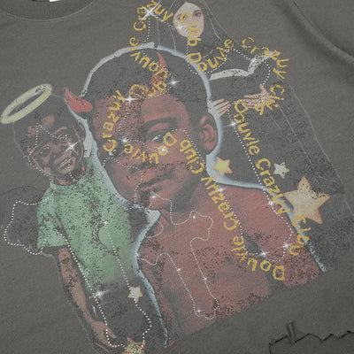 Camiseta Bling Mural Ángel Diablo-594