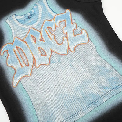 Trompe L'oeil Gothic Muscle Tank-570