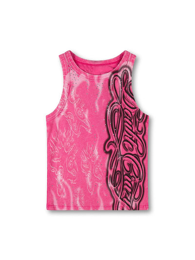 Rhinestone Faded Tribal Tank-695