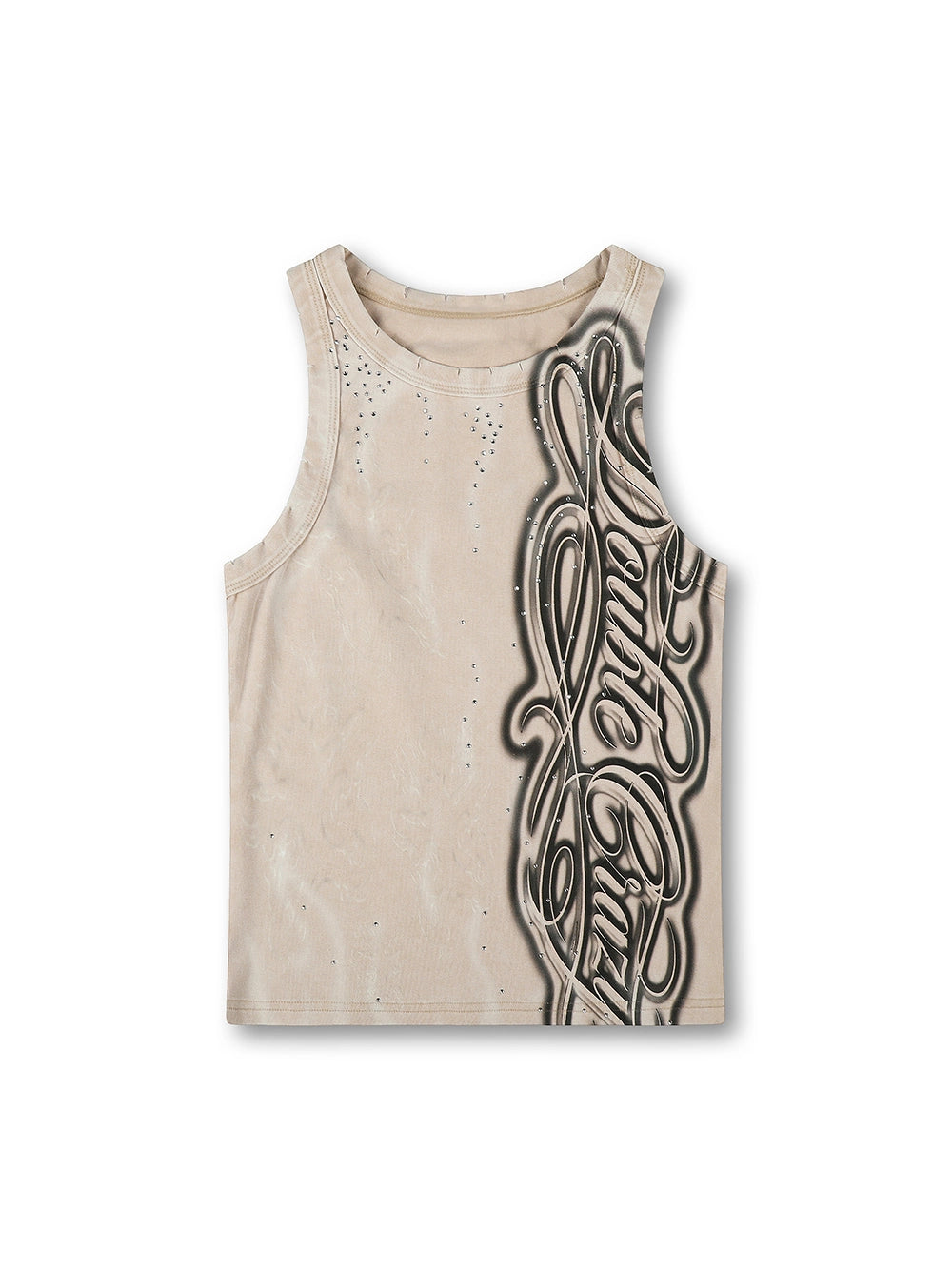 Rhinestone Faded Tribal Tank-695