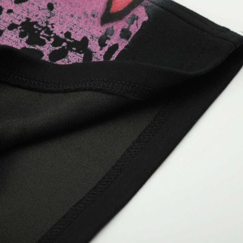 Distressed Graffiti Sweatshorts-699