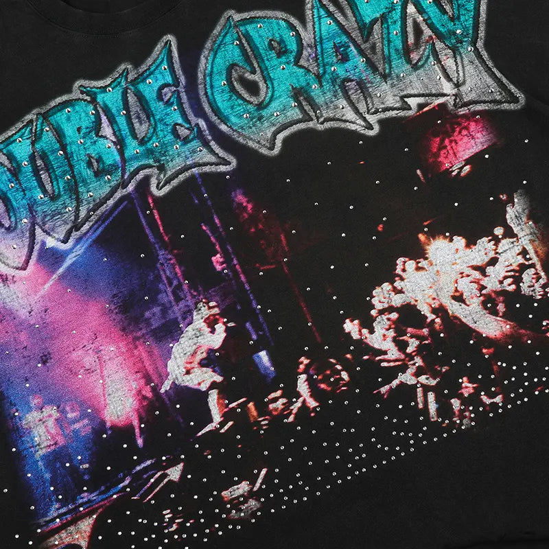 Sparkle Crowd Torn Hem Tee-616