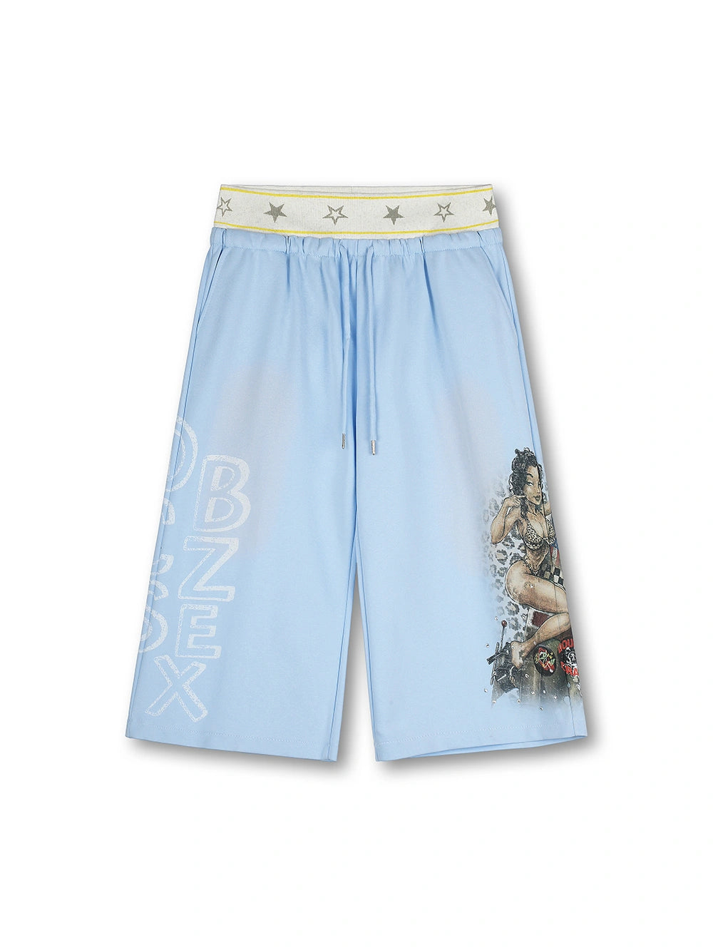 Faded Pin Up Layered Shorts-664