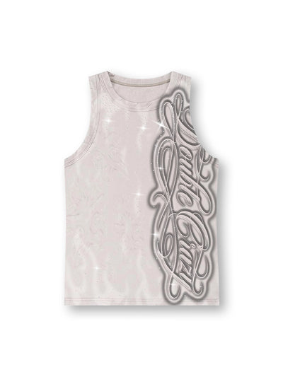 Rhinestone Faded Tribal Tank-695