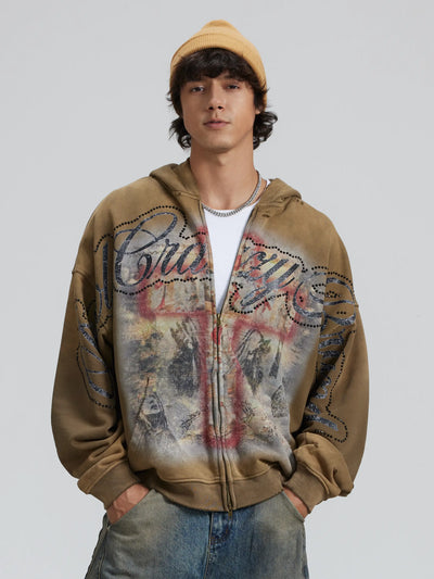 Crimson Cross Hoodie-355