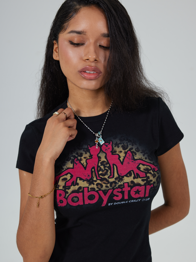 Leopard Devil Girl Baby Tee-651