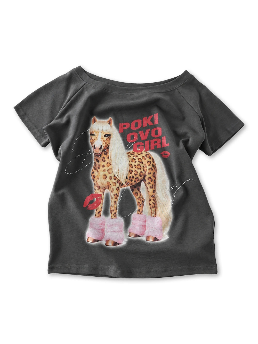 Iced Out Pink Boot Pony Top-756