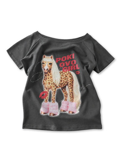 Iced Out Pink Boot Pony Top-756