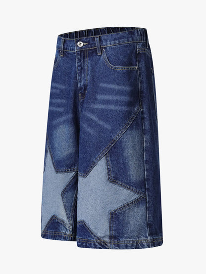 Starry Street Denim Shorts-S1094