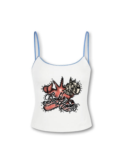 Rhinestone Skull Cami-700