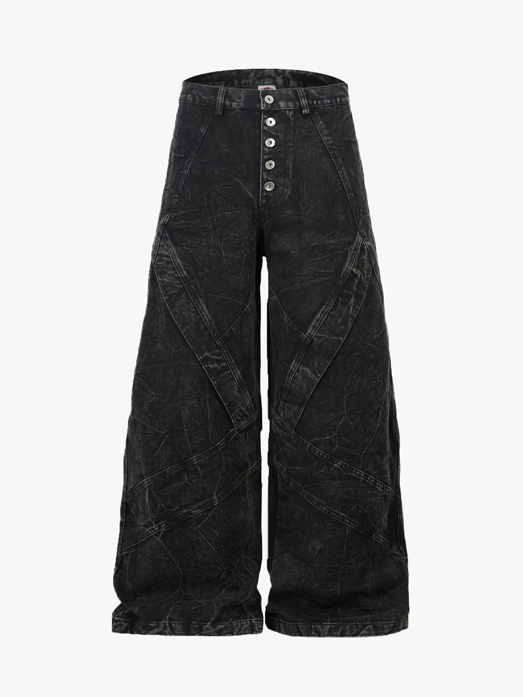 Modern Street Five Button Denim Pants-S1065