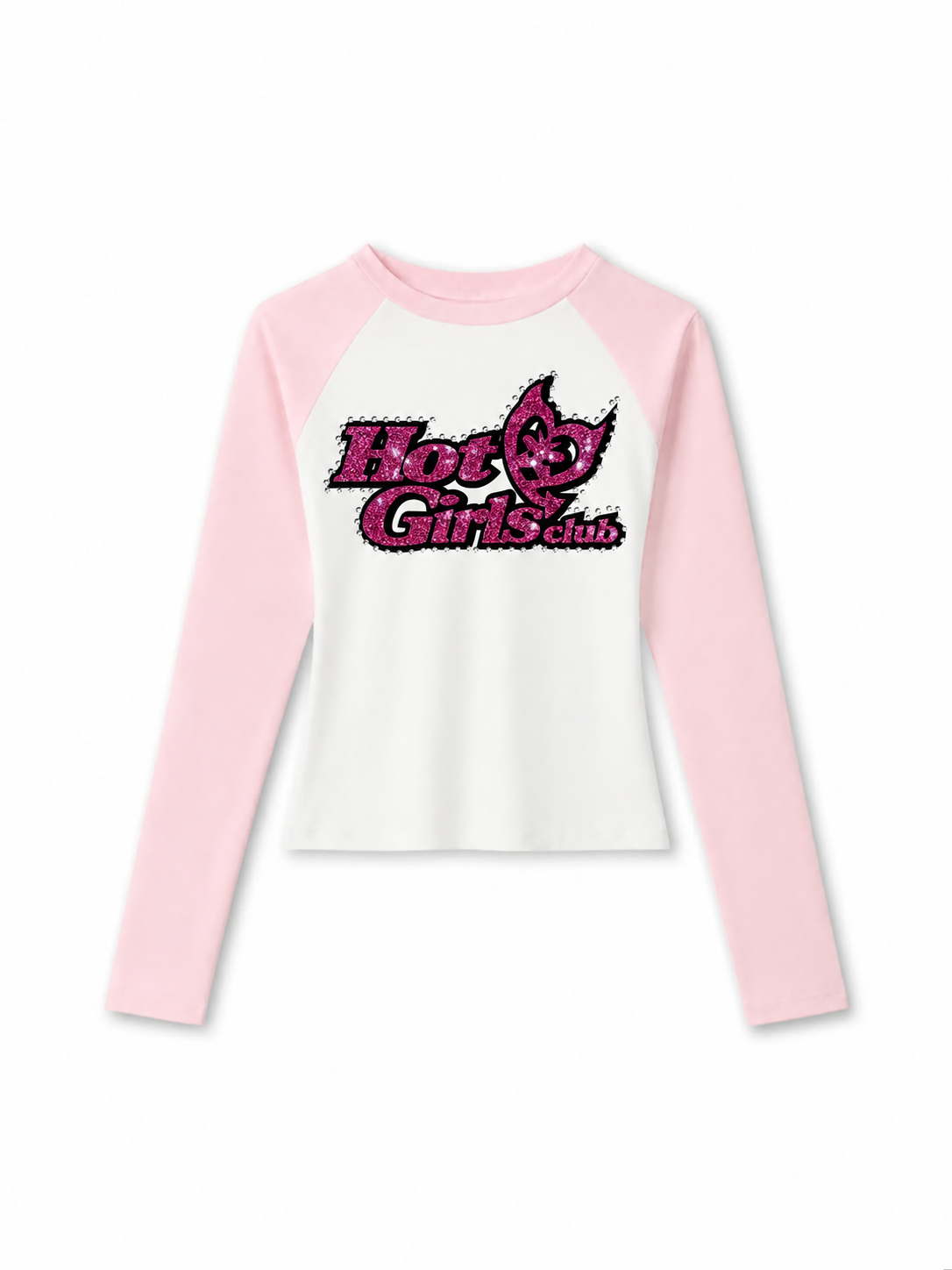 Contrast Hot Girls Raglan-710