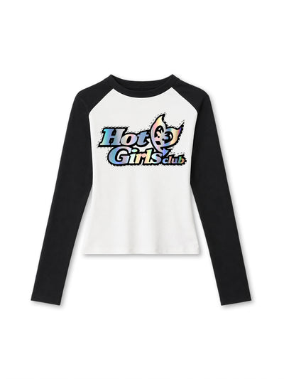 Contrast Hot Girls Raglan-710