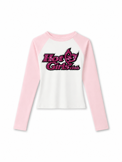 Contrast Hot Girls Raglan-710