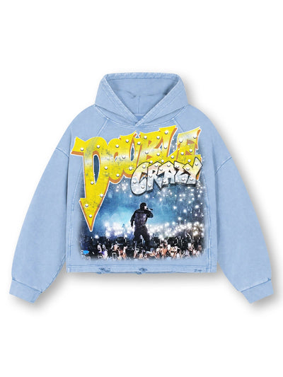Distressed Concert Boxy Hoodie-718