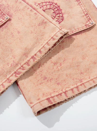 Stitched Symbol Trap Jeans-S1186