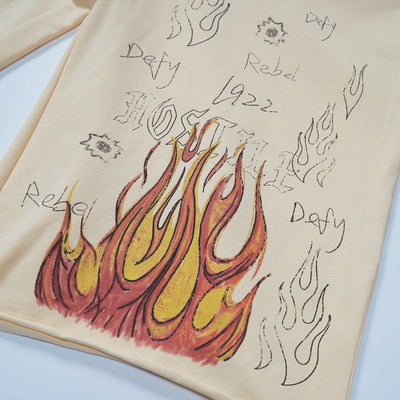 Heavy Alien Flame Sweat Shorts-735