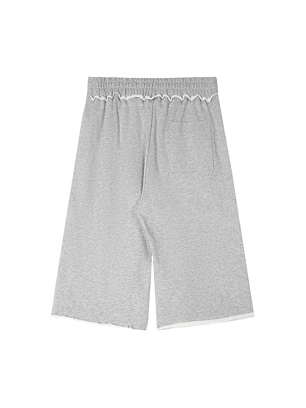 Faded Gothic Text Raw Shorts-736