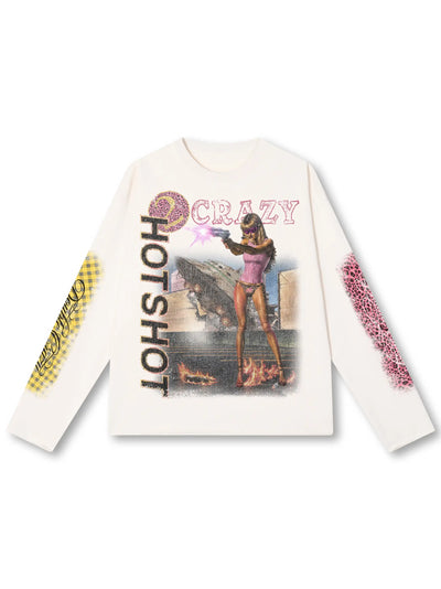 Faded Alien Invasion Boxy L/S-738