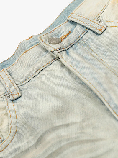 Vintage Street Distressed Wide Leg Jeans-S1052