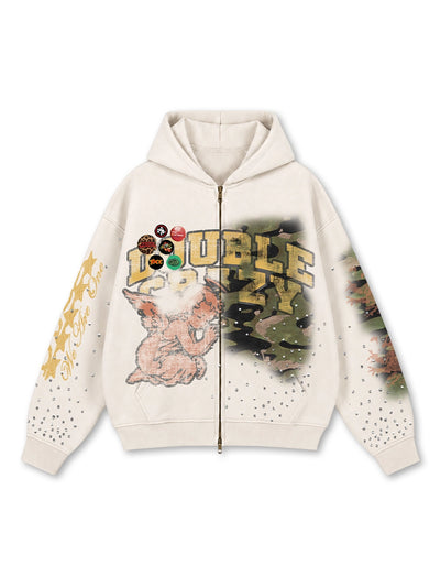 Royal Angel Zip Hoodie-757