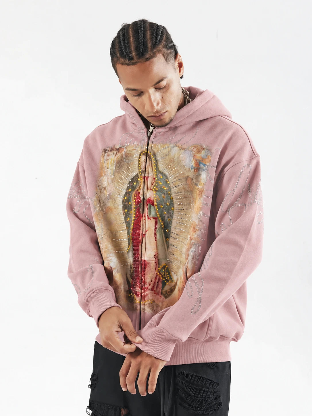 Vintage Iced-Out Virgin Hoodie