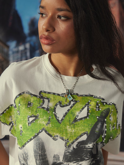 Camiseta Liberty Desgastada con Dobladillo sin Rematar-482