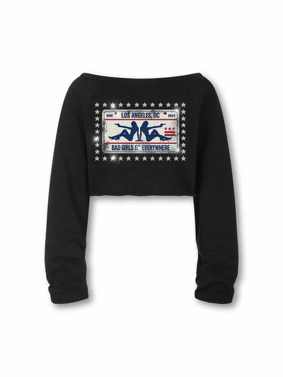 Iced Out License Plate Crop L/S-765
