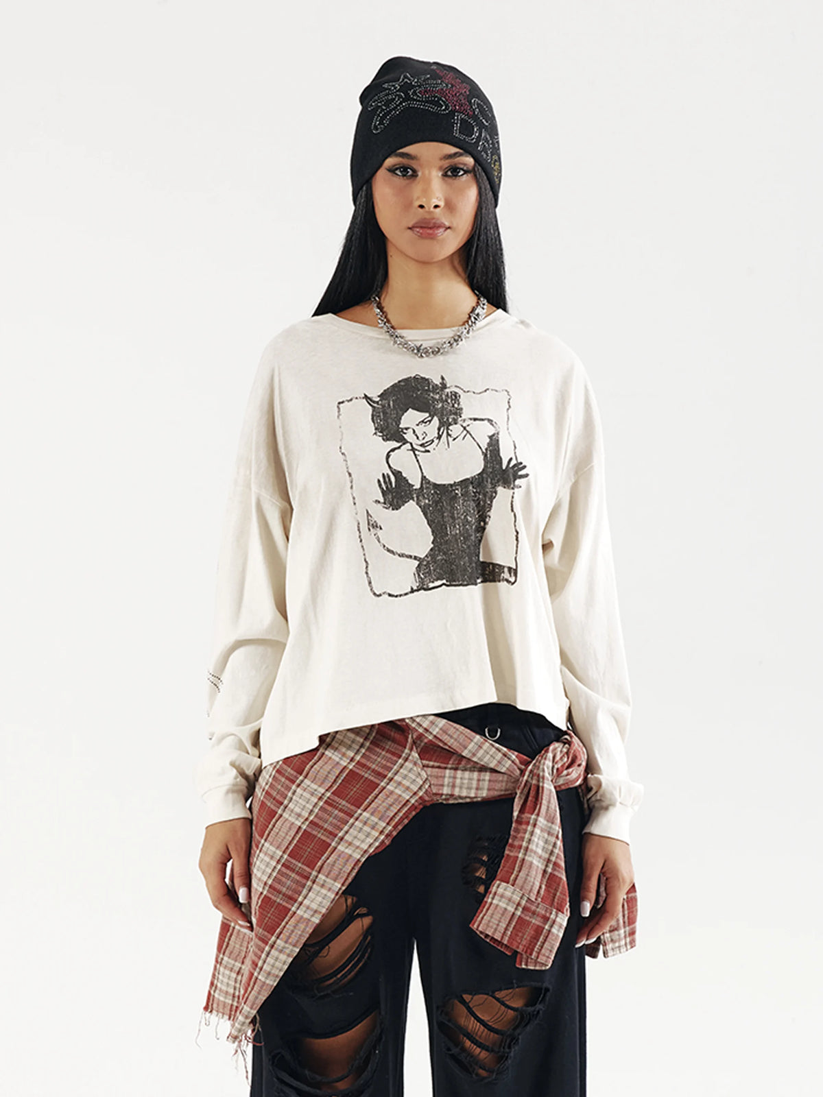 Vintage Rhinestone Vixen L/S-775