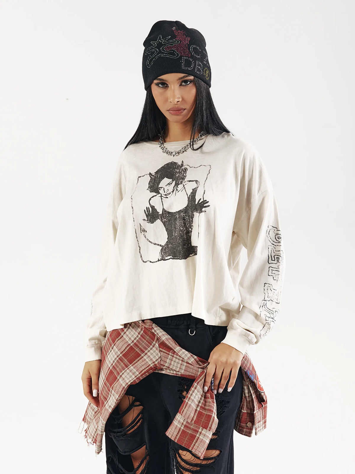 Vintage Rhinestone Vixen L/S-775