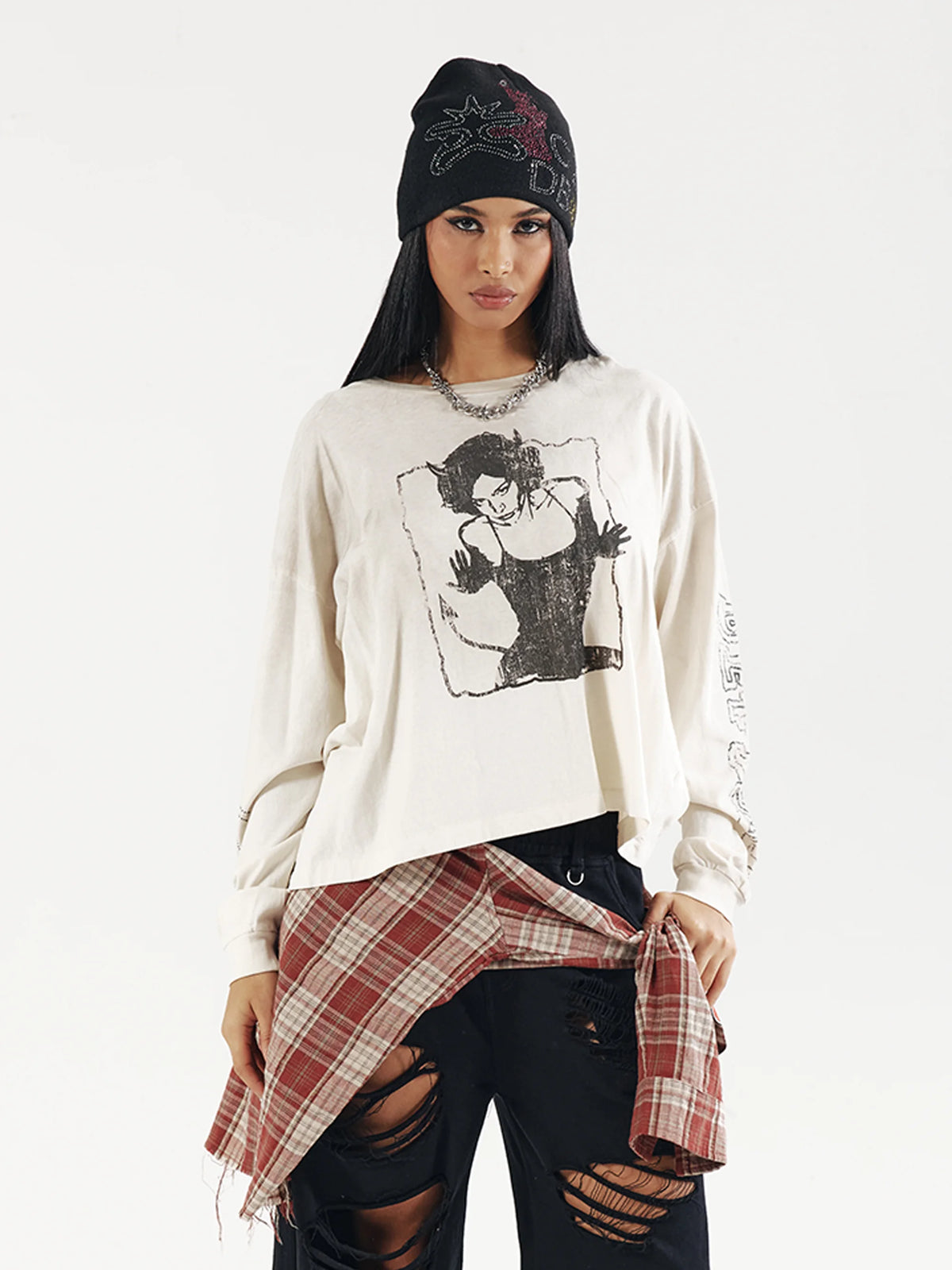 Vintage Rhinestone Vixen L/S-775