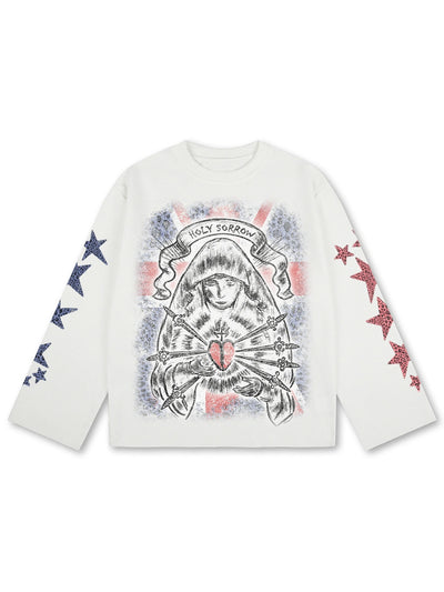 Distressed Sorrow Boxy L/S-778