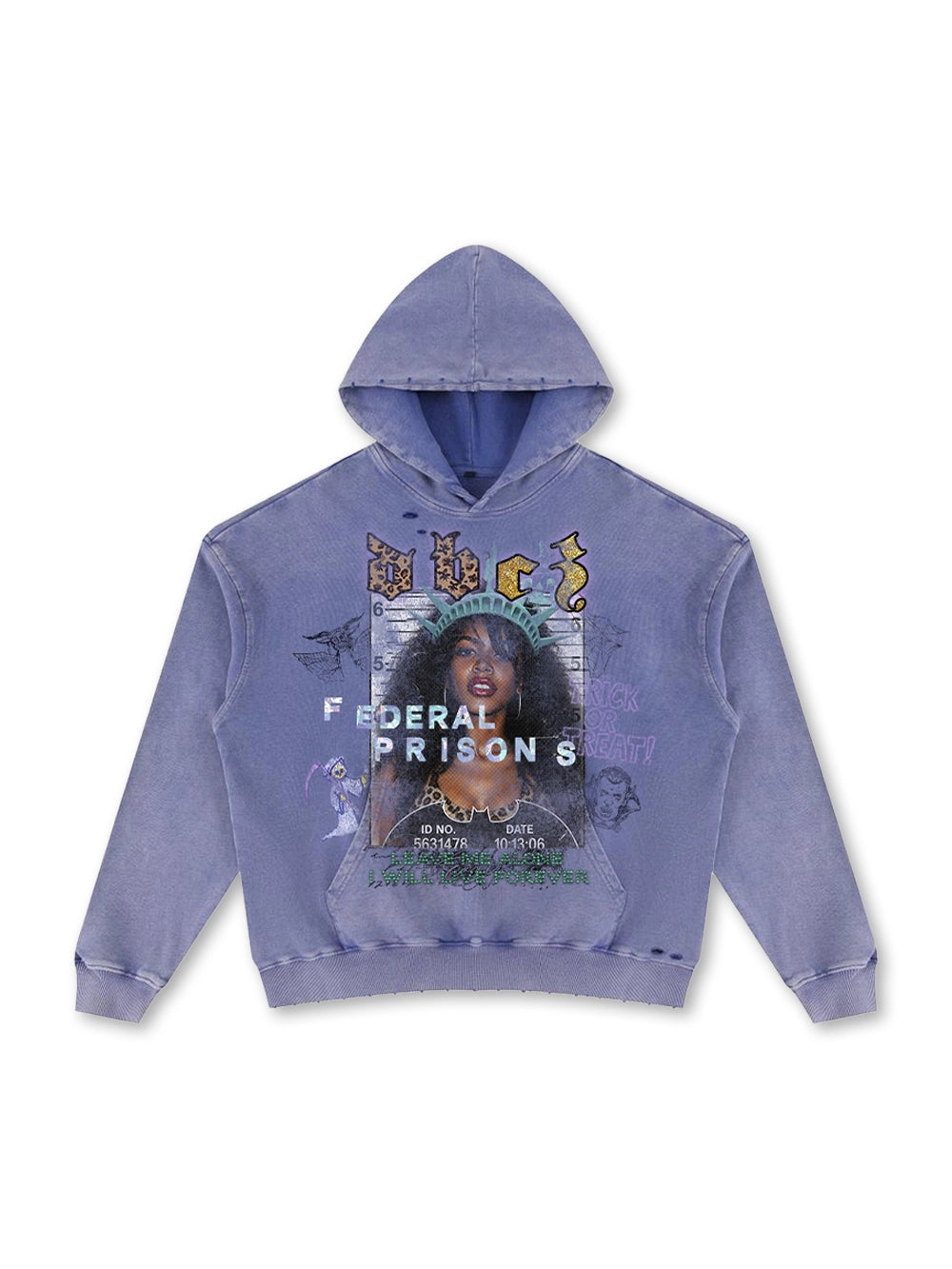 400G Distressed Mugshot Hoodie-785