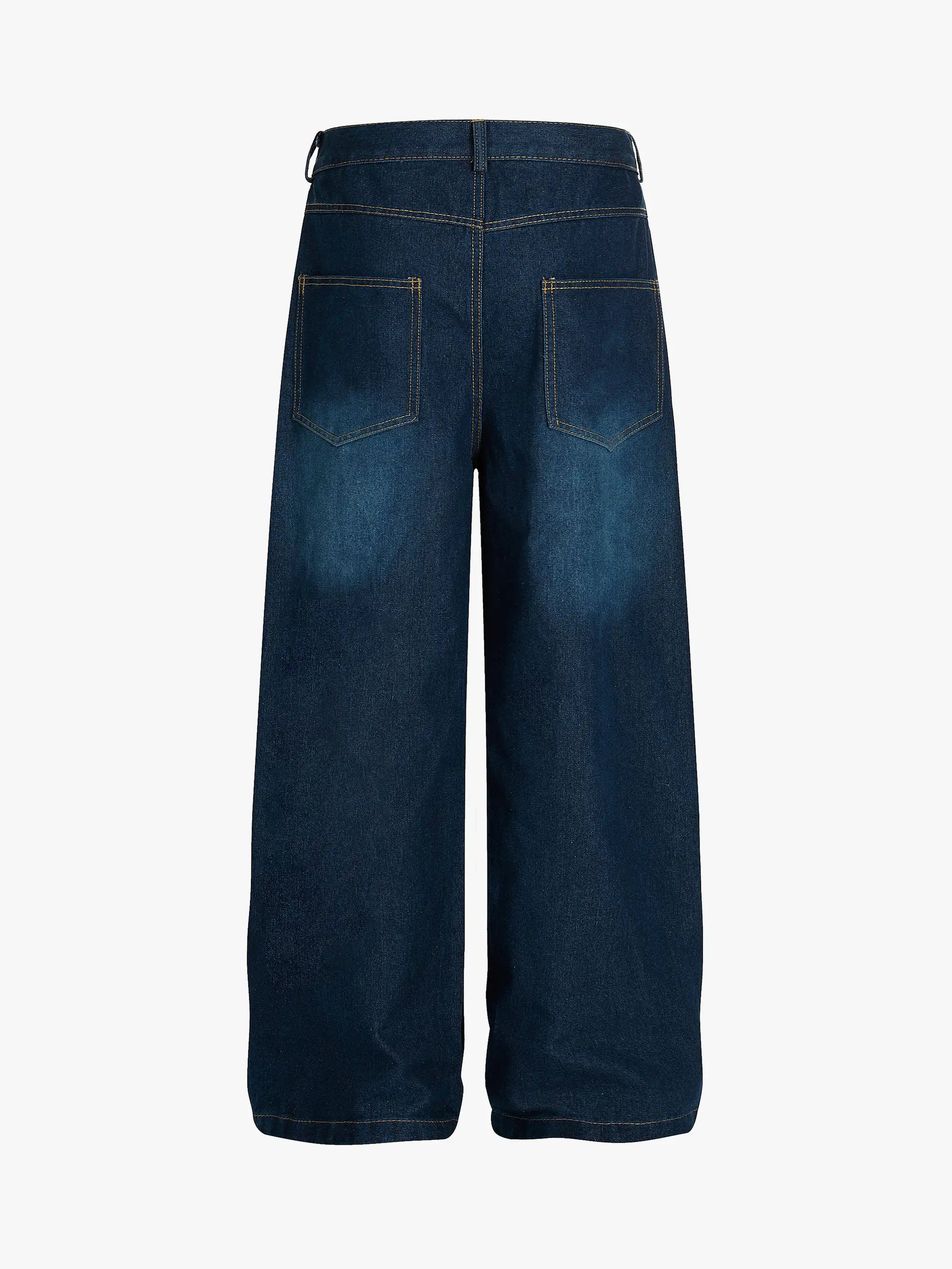 American Flag Denim Pants-S1097