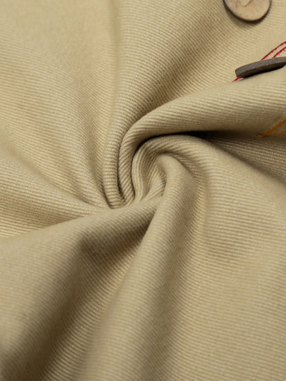 Casual High Waist Button Detail Street Pants-S1006