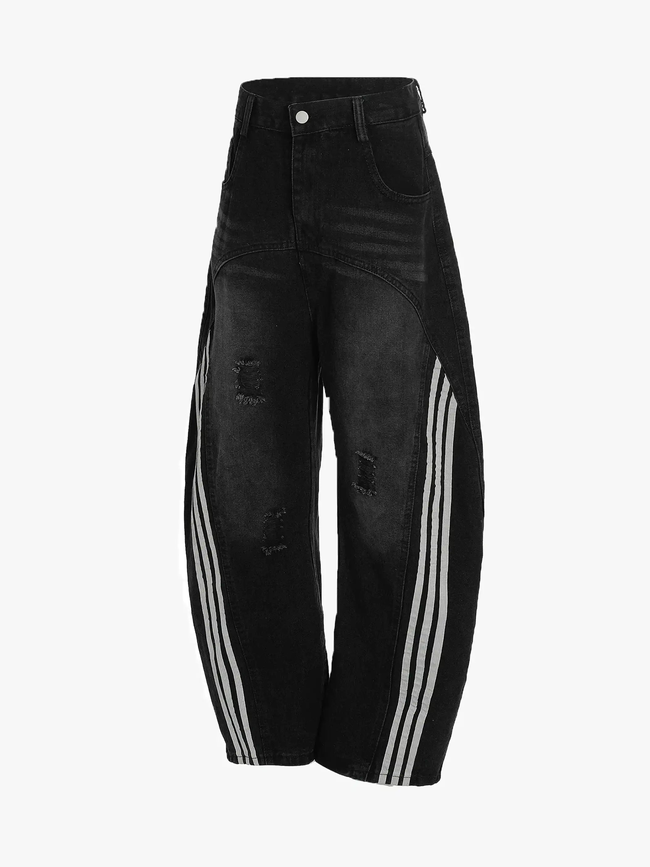 Street Sport Stripes Denim Pants-S1005