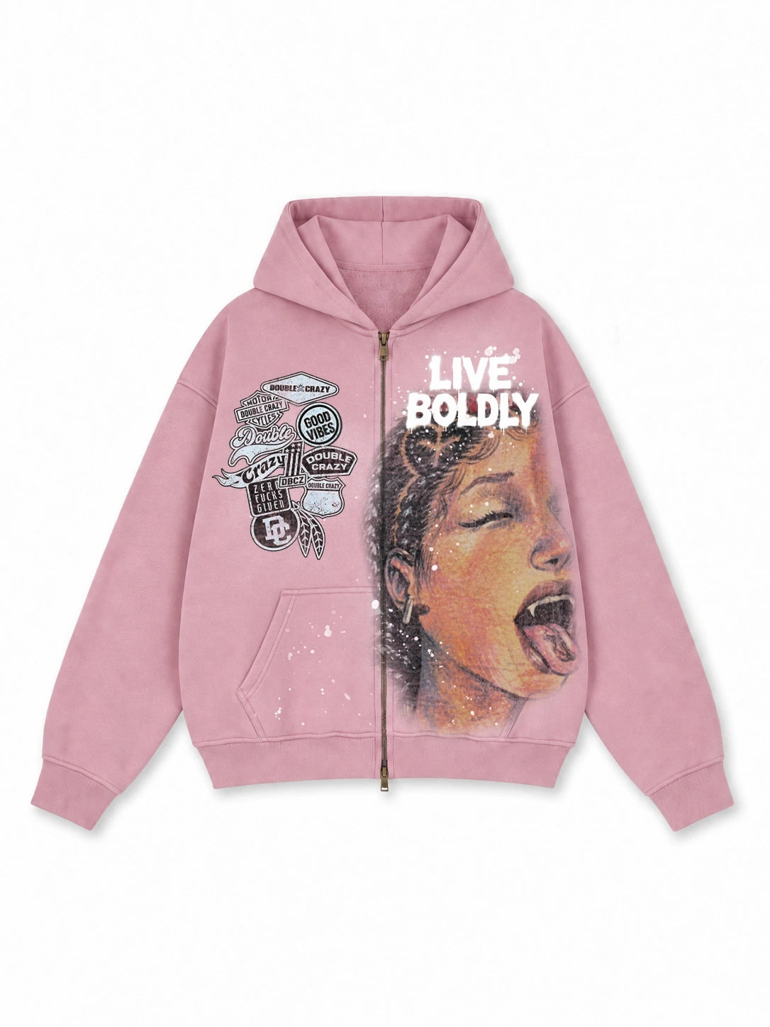 Sudadera con capucha y cremallera Fear Nothing-818