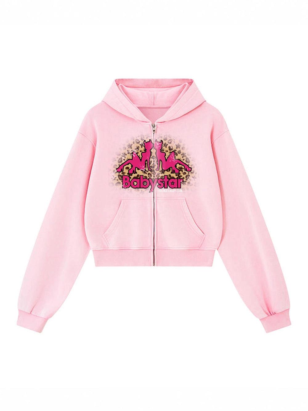 Babystar Leopard Devil Vixen Cropped Hoodie-822