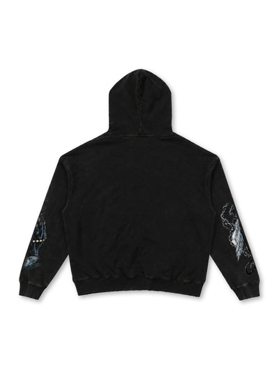 Boxy Vintage Panther Hoodie-831