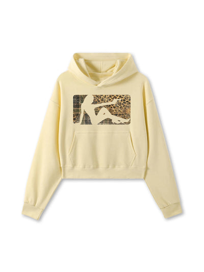 Cheeky Pin-Up Crop Hoodie-834