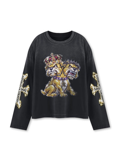 Camiseta de manga larga Vintage Kingpin Bulldog-841