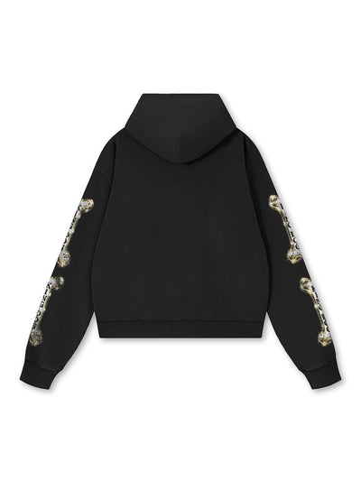 Sudadera con capucha de bulldog de dos cabezas-842