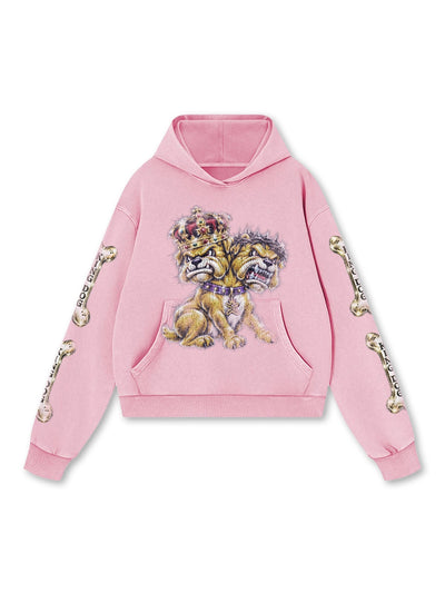 Two-Headed Bulldog Hoodie-842