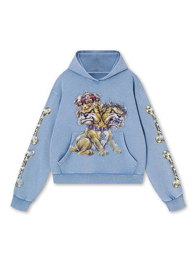 Two-Headed Bulldog Hoodie-842