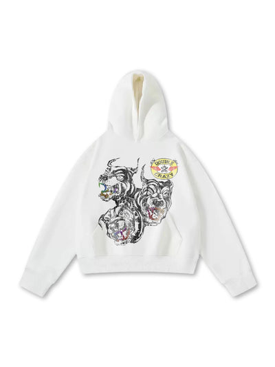 Sudadera con capucha Hellhound con pedrería-846