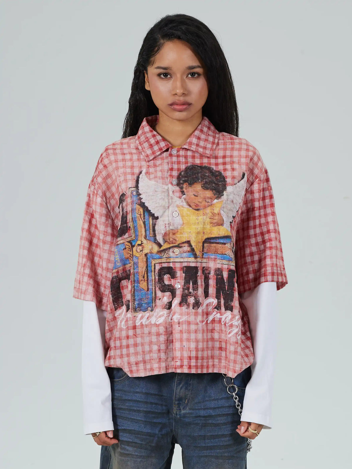 Layered Boxy Grunge Cherub L/S-714