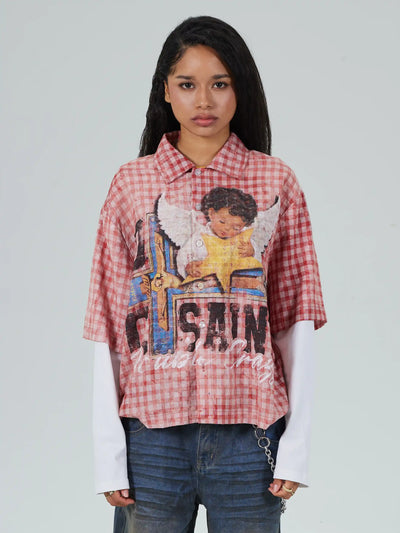 Layered Boxy Grunge Cherub L/S-714